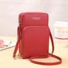 2026 Novo Modelo Grande Capacidade Multifuncional Cor Sólida Fashion Simples Bolsa de Ombro Tela Sensível ao Toque Transversal Bolsa para Celular para Mulheres