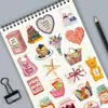 50 Pegatinas Estéticas en Diseños Coloridos Estilo Ins para Decoración DIY de Diarios, Teléfonos, Cuadernos, Maletas y Botellas de Agua, Calcomanías Impermeables