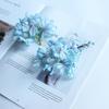 Hortensia artificial con borde quemado, artesanía artesanal, material para el cabello, accesorios Hanfu a juego, decoración del hogar, flor falsa