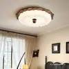 Lámpara de Techo para Dormitorio Estilo Antiguo Color Nogal Vintage Estilo Silencioso Lámpara de Dormitorio Principal Estilo Crema Lámpara para Habitación de Niños Sala de Lectura