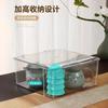 Caja de Almacenamiento para Juego de Té con Tapa a Prueba de Polvo Transparente Estante de Almacenamiento para Tazas de Té de Mesa Estante de Almacenamiento para Tetera Kung Fu