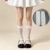 Calcetines tobilleros de cinta con lazo estilo Lolita, calcetines transparentes de lunares, calcetines dulces hasta la pantorrilla estilo japonés, disponibles para envío inmediato