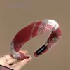 Faixa de Cabeça com Coroa Alta para Mulheres, Novo Estilo com Toque de Luxo, Faixa de Cabelo Larga Versátil para Sair, Acessório de Cabelo para Lavar o Rosto