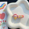 Horquilla de dibujos animados de Sanrio Snack con forma de perro Yugui, linda estudiante, chica, corazón, accesorio para la cabeza japonés y coreano con clip lateral