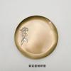 Calcomanía de Posavasos de Cobre Posavasos Soporte para Taza de Té Cobre Puro Plato Pequeño Tapete para Tazón Salvamanteles de Latón Aislado Posavasos para Ceremonia de Té Kung Fu