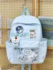 Mochila Fofa de Bolinhas para Mulheres, Mochila Escolar de Grande Capacidade para Alunos do Ensino Fundamental II e Médio, Mochila Casual Estilo Harajuku Coreano Japonês para Meninas