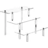 4005 Rack de Exibição de Armazenamento em Acrílico Figura Colecionável Blind Box Rack em Forma de Escada Multicamadas Prateleira de Armazenamento em Camadas Transparente