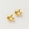 Paquete de 18k color oro reteniendo Xizang copo de nieve 6mm tapa de flor soporte de cuentas toroide diy collar tapa de cuentas soporte accesorios hechos a mano