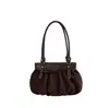 Bolso de hombro plisado de moda para mujer, nuevo bolso retro de gamuza tipo nube, bolso de mano para el trabajo