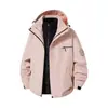 Chaqueta de plumón estilo montaña para mujer 2026 nuevo conjunto de tres en uno para otoño e invierno, atuendo de senderismo al aire libre, moderno conjunto de dos piezas para pareja