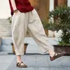 Calças pantalona finas para mulheres, verão 2026, corte solto, plus size, calças harém brancas, modeladoras, casuais, calças lanterna pretas cropped