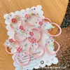 HD6144A02 Scrunchie de cabelo estilo coreano de gatinho de gelatina para crianças, anel de cabelo fofo, acessório de cabelo, elástico de cabelo para meninas