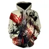 Comercio electrónico transfronterizo Europa y Estados Unidos nuevo Assassin's Creed impresión 3D moda chalecos holgados con capucha para parejas fabricantes suministro directo