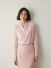 Nuevo Suéter de Cachemira Holgado Talla Grande para Mujer Otoño e Invierno 2026, Cárdigan Cruzado de Cuello V Estilo Bata, Suéter Delgado Estilo Perezoso
