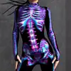 Nuevos Medias de Cosplay de Esqueleto para Mujer Europeas y Americanas de Halloween 2023 Mono Delgado Estampado 3D