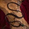 Cuerda colgante de jadeíta para el cuello, collar de jade dorado de la marca Buda, cuerda colgante para hombre y mujer, Zongzi rojo y negro, cuerda colgante tejida a mano de tres colores