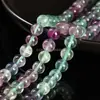 Jingde Jewelry 5A Fluorita de Color Natural Cuentas Cristal de Hielo Arcoíris Pulsera DIY Accesorios de Joyería Cuentas Redondas Venta al por Mayor