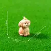 Paisagem em miniatura apresentando adoráveis figuras de filhotes de golden retriever e Lulu da Pomerânia, perfeitas para jardinagem, paisagismo, decorações DIY, enfeites de pendurar e pequenas peças decorativas
