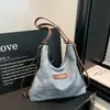 Bolsa tote dupla de ombro simples de grande capacidade para mulheres, nova bolsa de mão versátil vintage 2026, bolsa de ombro única casual para usar sob o braço