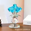 Flor Rosa de Cristal Decoração de Casa de Cristal Decoração de Balcão Ornamentos Criativos Dia dos Namorados Chinês Feriado de Ano Novo Presentes Atacado em Estoque