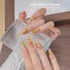 Nova broca de fundo plano de malte amarelo dourado tamanho pequeno nail art fundo plano broca de formato especial super flash espiga de trigo feitiço broca decoração de unhas