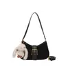 Bolsa Satchel Retro de Design de Nicho Bolsa Bolinho para Mulheres Novo Estilo Inverno 2025 Estilo Estrangeiro Versátil Bolsa de Ombro Único Transversal de Luxo Leve