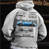 Sudadera con capucha hip-hop americana transfronteriza, chalecos holgados con capucha y estampado de coches europeos y americanos al por mayor, una generación de cabello