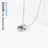 Collar Doble Aro Kaga con Cierre Completo de Diamante, Cadena de Fábrica de Alta Gama de Comercio Exterior Incrustada con Diamantes para Pareja de Oro de 18 Quilates