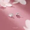 Pendientes de Gatito de Plata de Ley S999 Lujo Accesible para Mujer 2025 Dulce y Lindos Diseño de Nicho de Moda Pendientes de Circonita