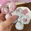 Nuevo Estilo Coreano Estilo Pastoral Fresco Floral Relleno de Algodón Cabeza de Flor Cuerda para el Cabello Niña Dulce Anillos para el Cabello Tendón de Goma Cola de Caballo