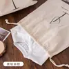 Bolsa de Almacenamiento de Algodón Puro con Cordón, Bolsa a Prueba de Polvo para Ropa y Camisetas, Bolsa Pequeña de Tela Portátil con Cordón, Se Puede Estampar con Logo