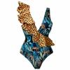 Traje de baño de una pieza sexy nuevo 2023 para mujer, bikini europeo y americano, bikini de leopardo, vestido de playa con protección solar, conjunto de dos piezas
