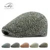 Gorra de Mujer Primavera Otoño e Invierno Nueva Moda Coreana Boina Gorra Retro Británica Gorra de Visera Gorra de Pintor