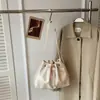 Bolsa de Cubo con Cordón de Cuero Suave Shuai Mi Home para Mujer 2026 Verano Nueva Moda Bolso de Hombro Único Bolso Cruzado Retro para el Trabajo