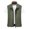 Chaleco Casual Exterior de Primavera y Otoño para Hombre, Chaleco de Pesca y Fotografía, Ropa de Trabajo para Jóvenes, Adultos Medianos y Mayores, Chaleco Fino