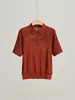 Polo de seda de morera de alta gama para mujer, tejido de manga corta, top de verano ligero y transpirable, adecuado para el trabajo o uso casual, venta al por mayor