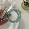 Cordón para Teléfono de Color Translúcido Estilo Coreano Goma para el Cabello para Mujeres Celebridad de Internet Goma para el Cabello sin Costuras Goma para el Cabello Simple de Moda