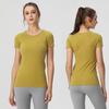 Body para Mujer Top Secado Rápido Ropa de Yoga Elástico Yoga Fitness Cuello Redondo Manga Corta Camiseta Transpirable Deporte Tendencia
