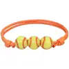 ¡Wow Amazon más vendido pulsera de baloncesto béisbol cordón encerado tejido softbol tenis fútbol Copa del Mundo accesorios de pulsera