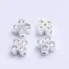 Contas Espaçadoras de Trevo de Quatro Folhas Banhadas a Ouro 18K que Preservam a Cor Pulseira de Zircônia Microcravejada Pingente de Contas Soltas Pulseira DIY Colar Acessórios com Contas