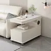 Nova mesa de centro móvel para espaços pequenos, armário lateral para sala de estar, armário de sofá, armário lateral inteligente de luxo leve, mesa lateral minimalista moderna