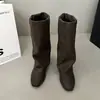 Botas 2026: Botas altas para mujer, botas largas con tacón grueso, estilo retro para otoño e invierno, talla 41, efecto adelgazante, diseño de plataforma, por encima de la rodilla, modelo nuevo