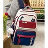 Mochila casual leve de grande capacidade 2026 estilo coreano ins alto valor estilo universitário mochila color block