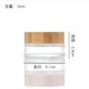 Tapa de Madera de Bambú Botella de Crema Botella Dispensadora de Cosméticos Botella de Crema de Vidrio Esmerilado Transparente Botella de Muestra para Mascarilla Lista para la Venta