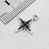 Acessórios para joias diy pequena estrela colar de prata antiga pingente de joia colar brincos 1,7 * 1,4cm