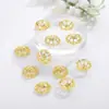 Mia fabricantes mayorista accesorios para joyería hechos a mano diy soporte hueco de metal para flores soporte para cuentas sombrero de flor accesorios de cuerda para la mano materiales