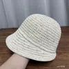 Sombrero de Pescador de Ala Ancha de Punto Transpirable Estilo Japonés y Coreano para Mujer, Protección Solar Primavera y Verano, Adelgazante Facial, Sombrero de Cubo Plegable