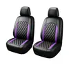 Fundas de asiento de coche de cuero PU con patrón de diamante de doble línea y patchwork de rayas verticales, superventas transfronterizas, aptas para vehículos de 5 plazas, son un éxito de ventas en Amazon