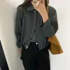 Corea del Sur Dongdaemun Ropa de Mujer Otoño Nuevo Estilo Moda Retro Casual Cremallera Estilo Ropa de Trabajo Chaqueta Cortavientos Abrigo Corto
