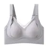 Alças Largas em Estilo Escada de Levanta Duplo 10A Antibacteriano Sustentação Anti-queda Coleta Seios Laterais Bojos Sem Deslocamento Lingerie Sem Costura